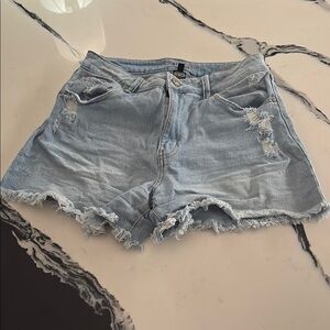 Women's Light Blue Denim Shorts